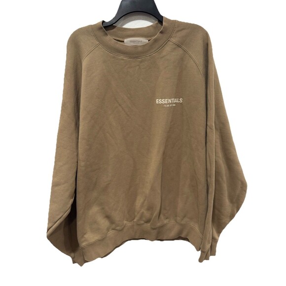 Fear of God Essentials Crewneck Relaxed Fit Oak Sweatshirt Men’s Size XXL - Picture 7 of 12
